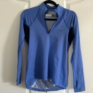 Women’s Columbia cold weather quarter zip with thumbholes; Sz M (runs small)